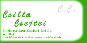 csilla csejtei business card